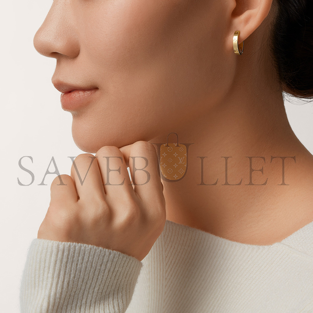 Ca*t*er love yellow gold earrings b8301499
